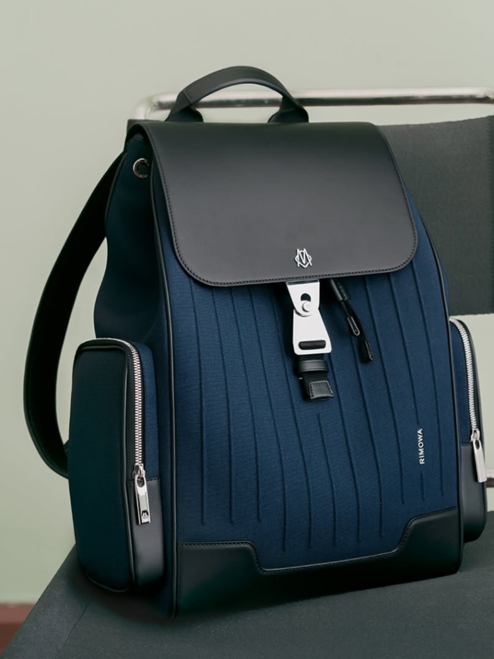 RIMOWA Never Still Flap Backpack Large – Navy/Black W Invoice Limited Edition